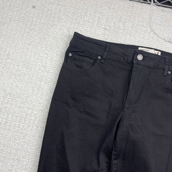 Y2K Garage Denim Black Jeans Juniors Size 13 Distressed Raw Hem Skater Grunge - Picture 2 of 12